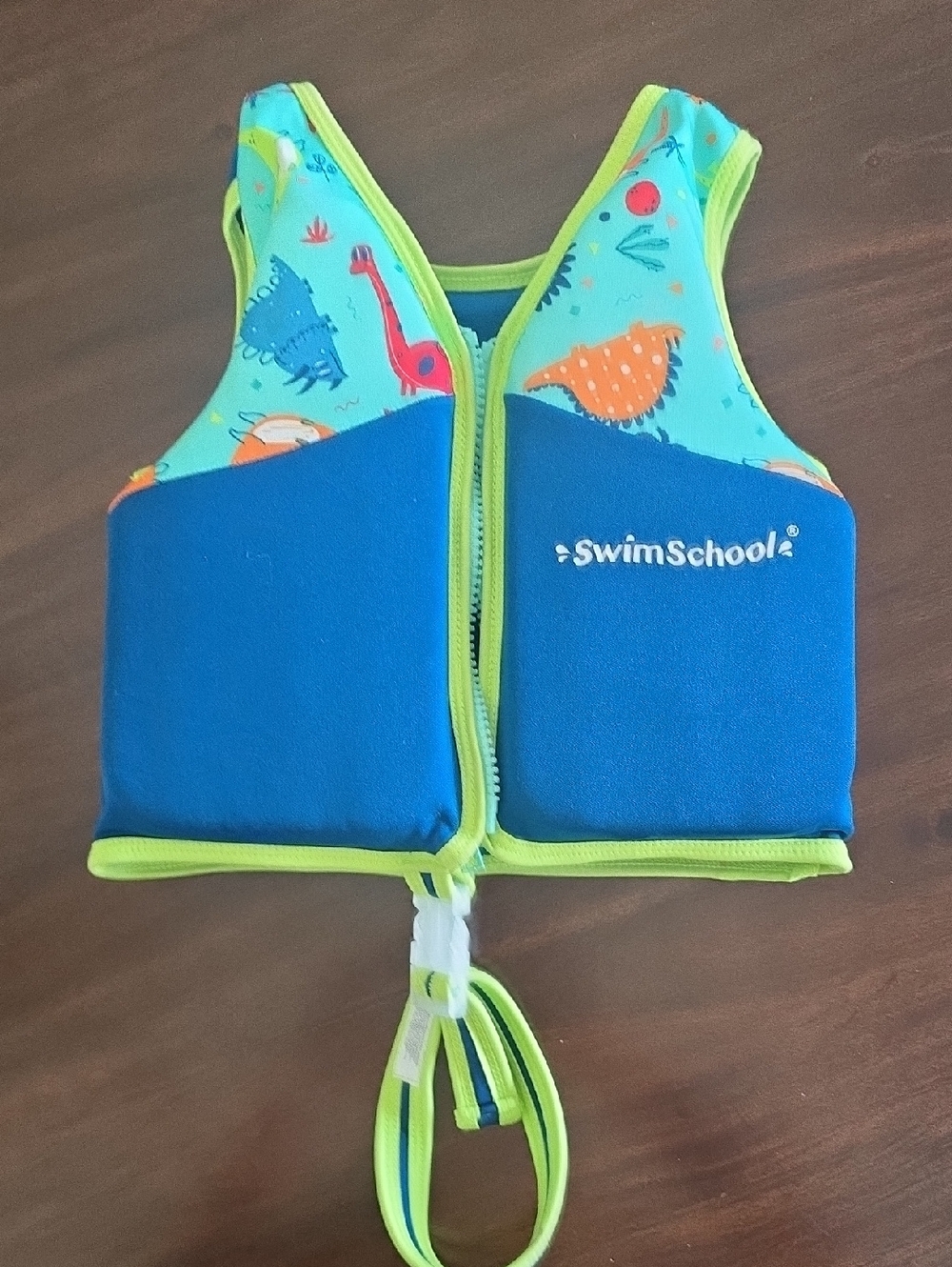 Kids Blue & Aqua Dino Swim Vest